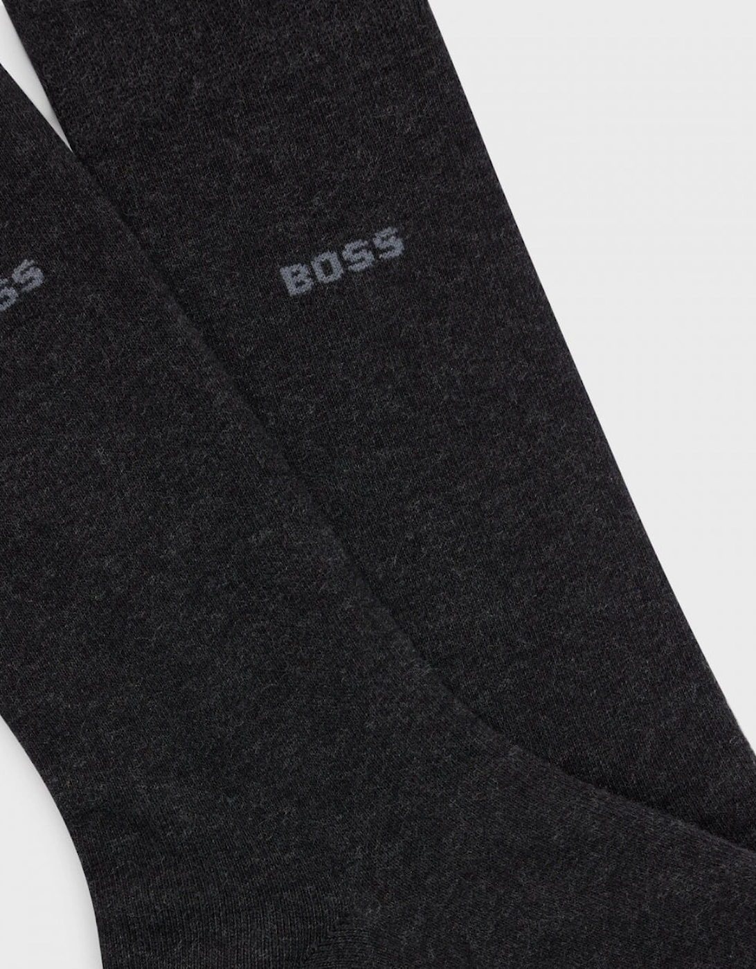 BOSS Orange 2-Pack Mens Regular Length Socks in a Cotton Blend NOS - Charcoal 012