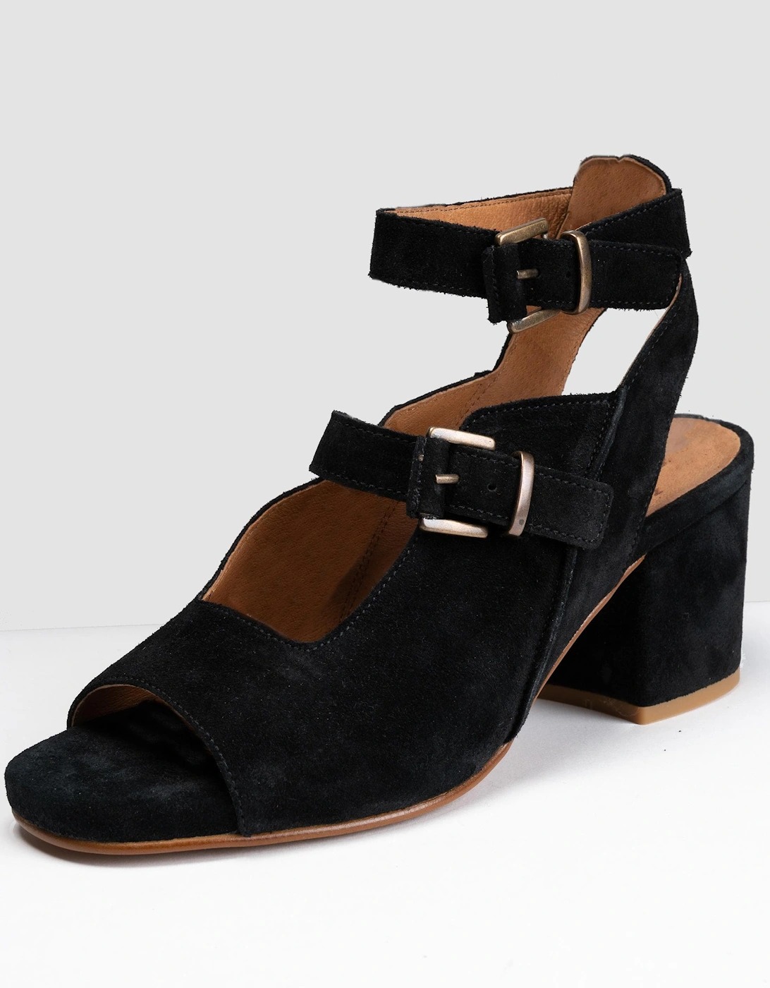 LONDON Rona Suede Womens Heels - Black