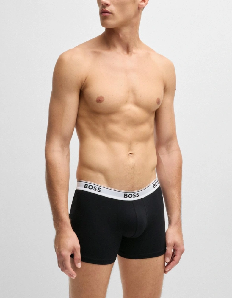 BOSS Orange Power Three Pack Mens Stretch Cotton Boxer Briefs With Logos NOS - Open Miscellaneous 994