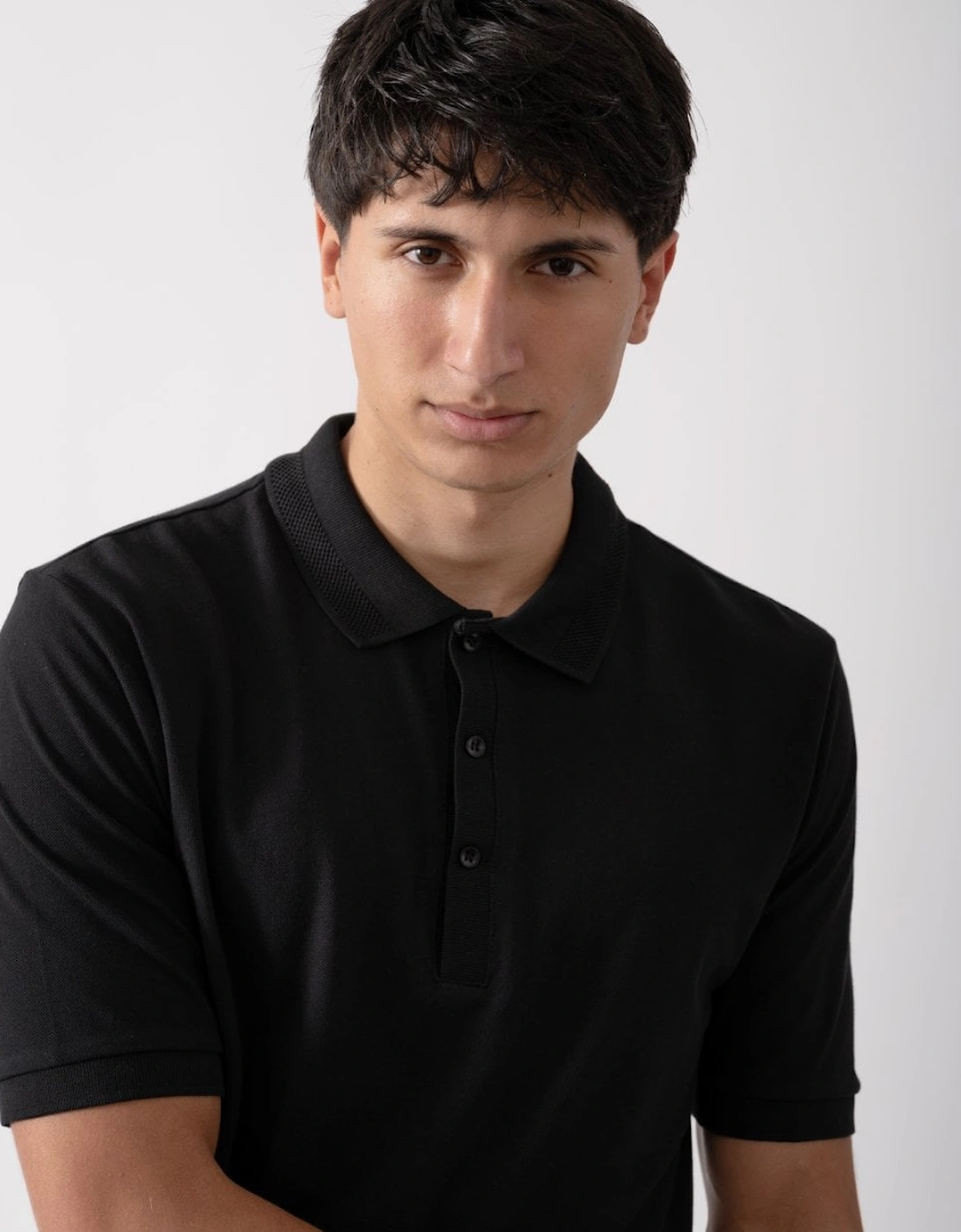 Tralee Mens Pique Cotton Polo Shirt - Black