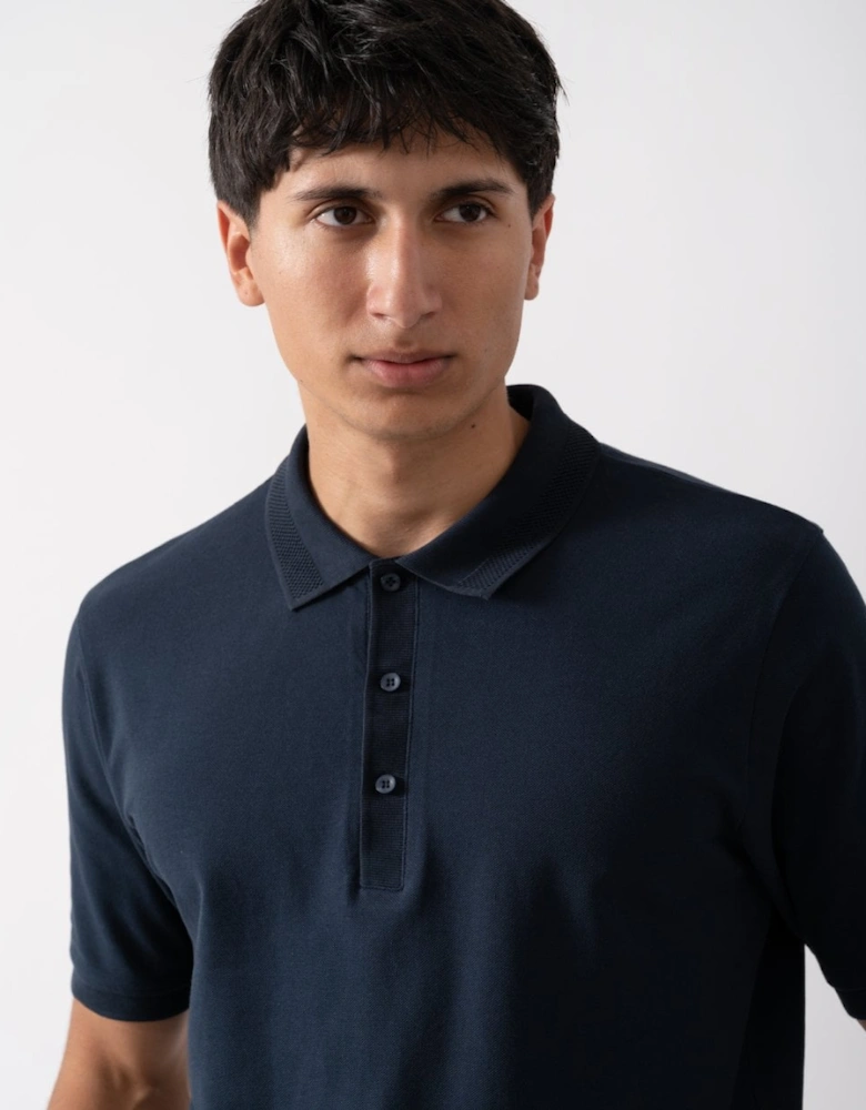 Tralee Mens Pique Cotton Polo Shirt - Navy