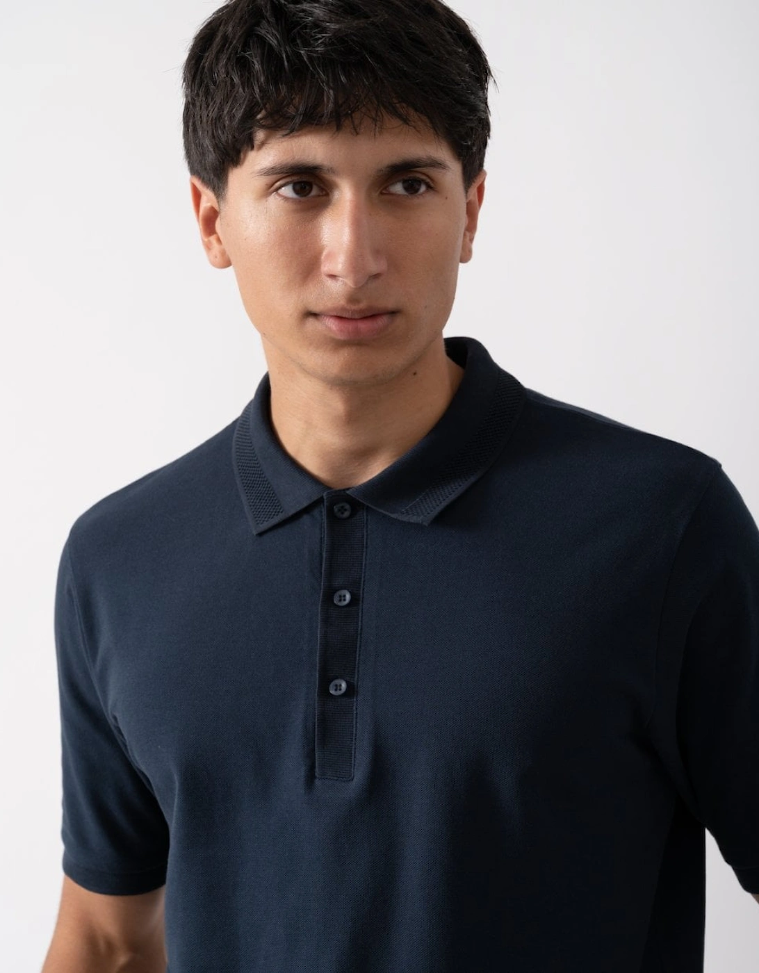 Tralee Mens Pique Cotton Polo Shirt - Navy