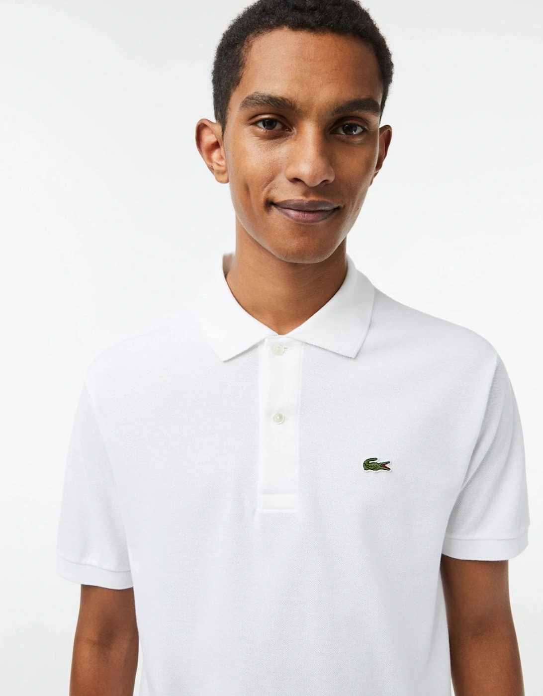 Classic Fit L.12.12 Mens Short Sleeve Polo Shirt - White 001
