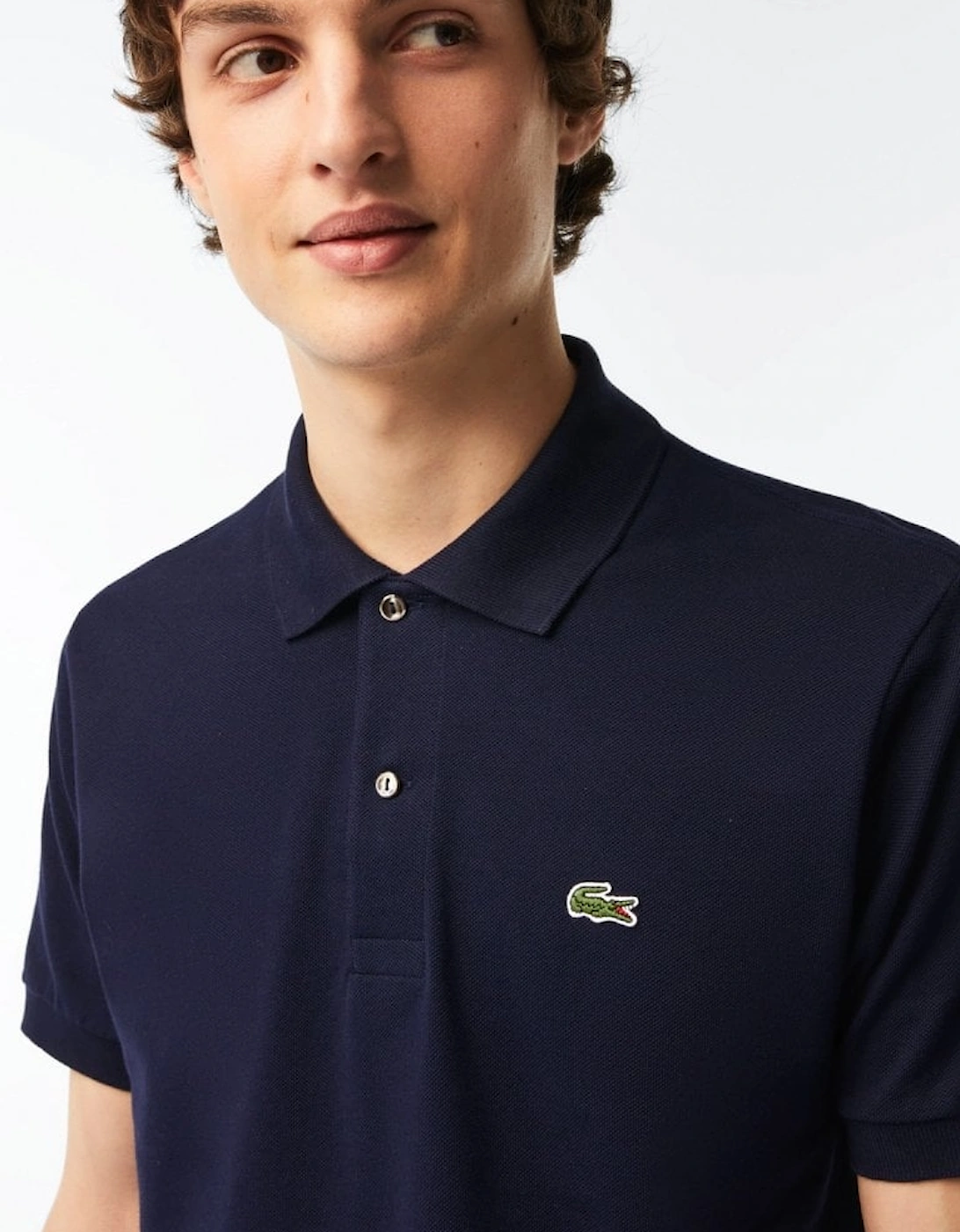 Classic Fit L.12.12 Mens Short Sleeve Polo Shirt - Navy Blue 166