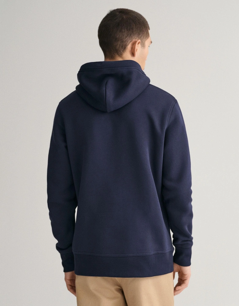 Mens Regular FIt Archive Shield Pullover Hoodie - 433 Evening Blue