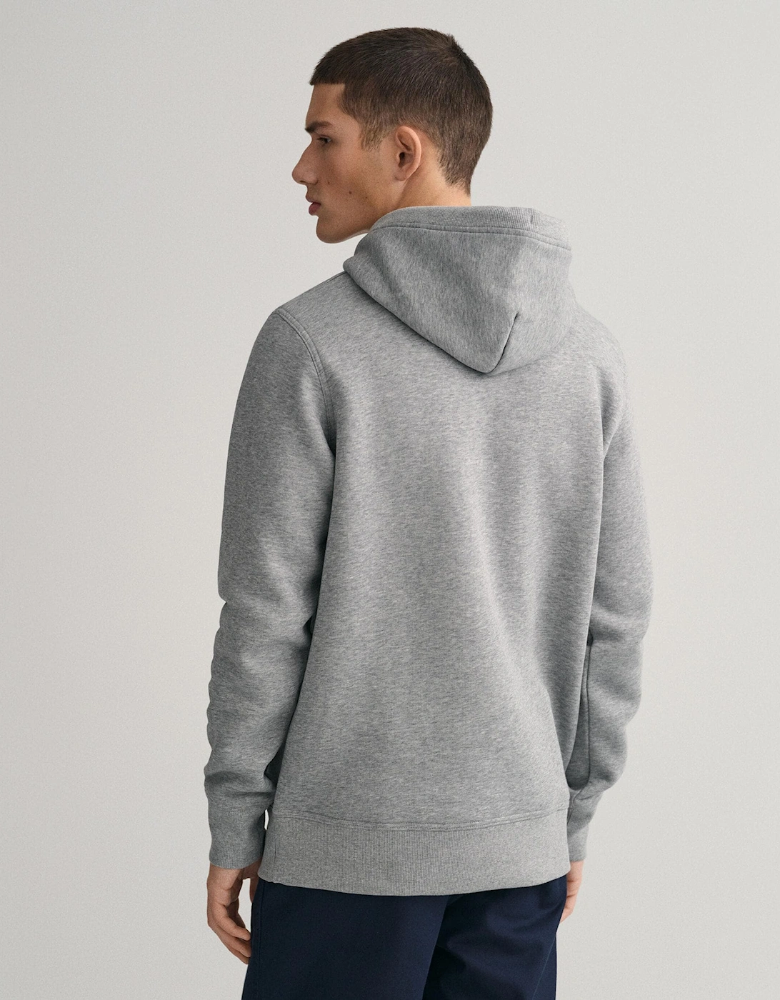 Mens Regular FIt Archive Shield Pullover Hoodie - 93 Grey Melange