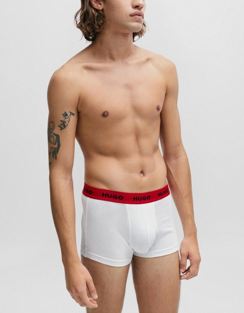 HUGO Triple Pack Mens Trunks - Red/White/Black 972