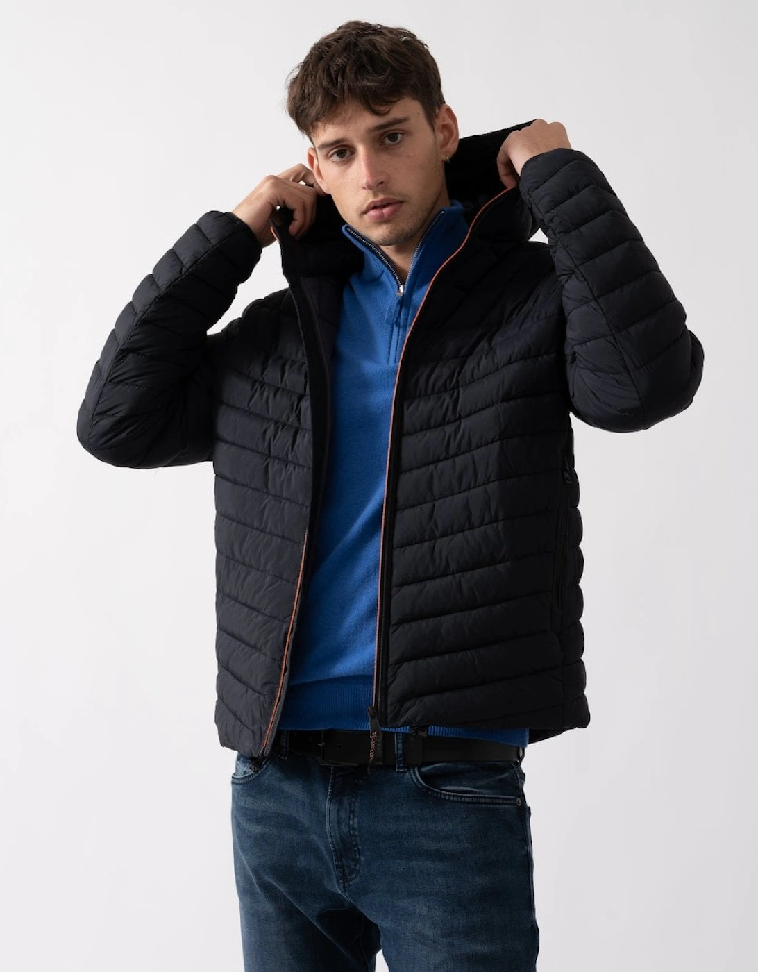 A-Lapaz Mens Hooded Puffer Jacket - Black 041