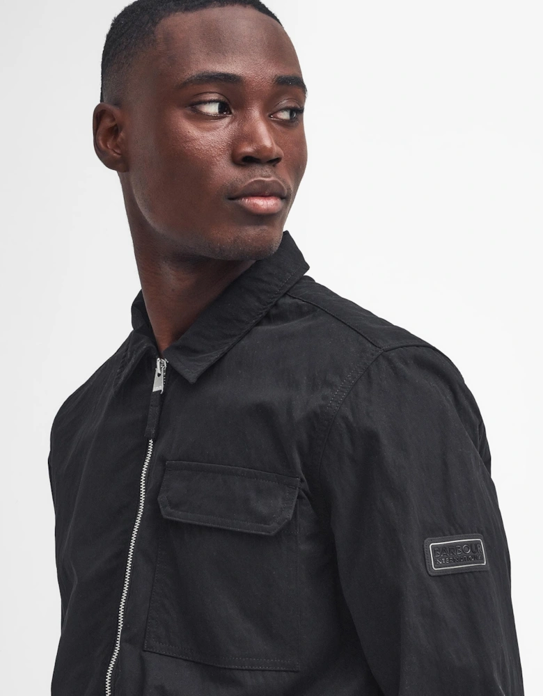 Maze Peached Mens Overshirt - Black