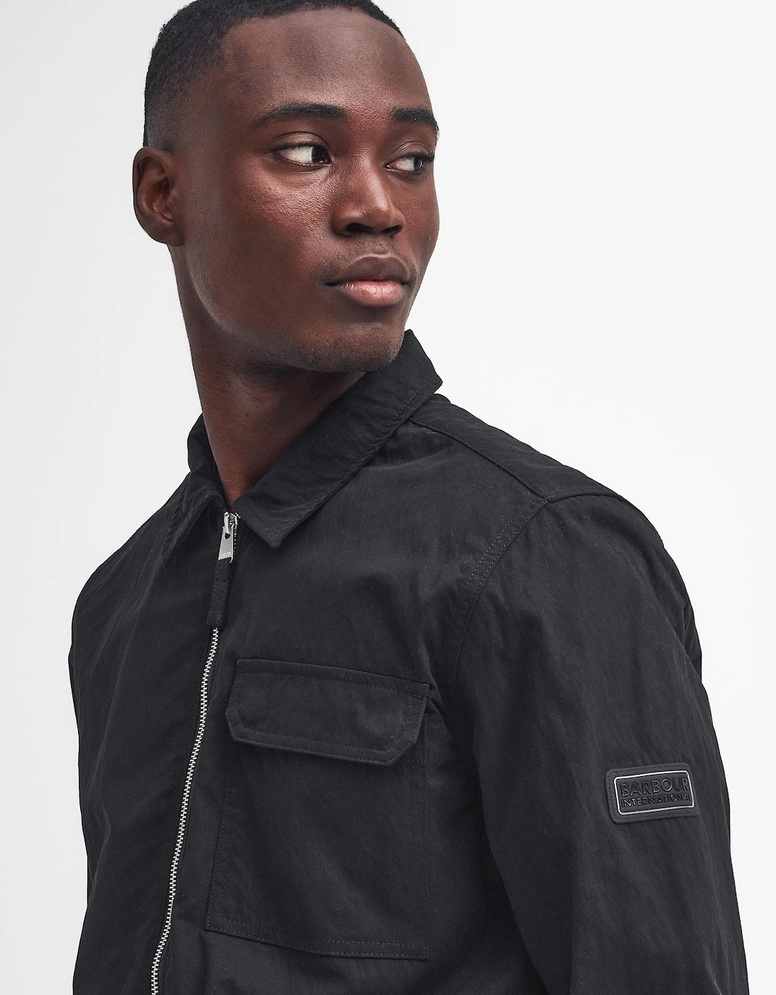 Maze Peached Mens Overshirt - Black