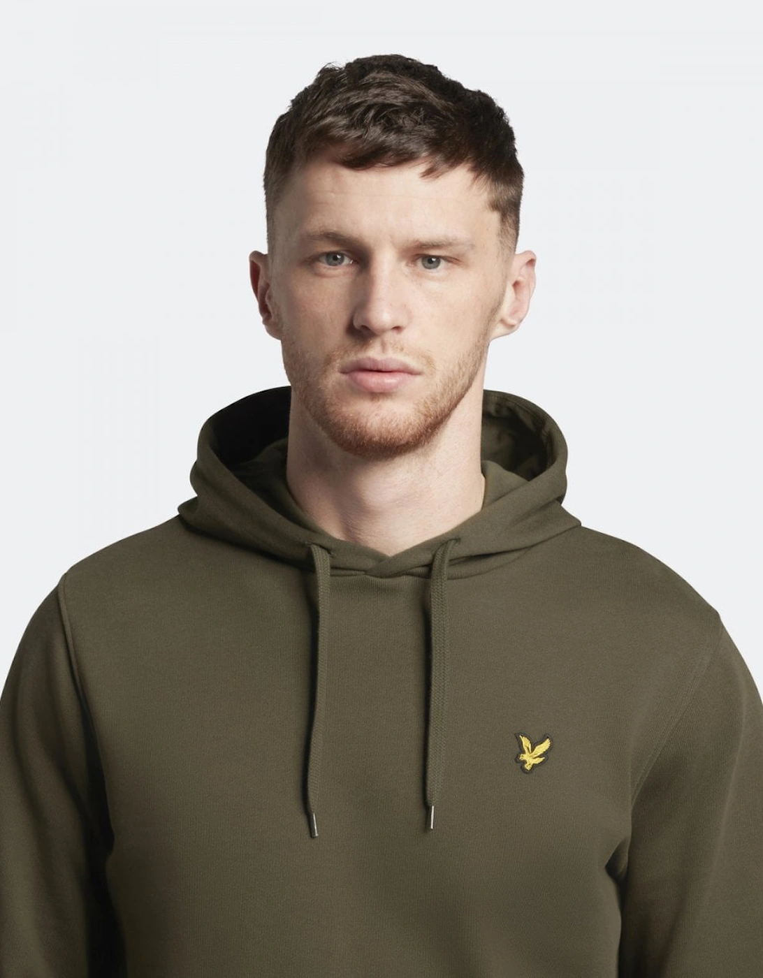 Lyle & Scott Mens Pullover Hoodie - W485 Olive