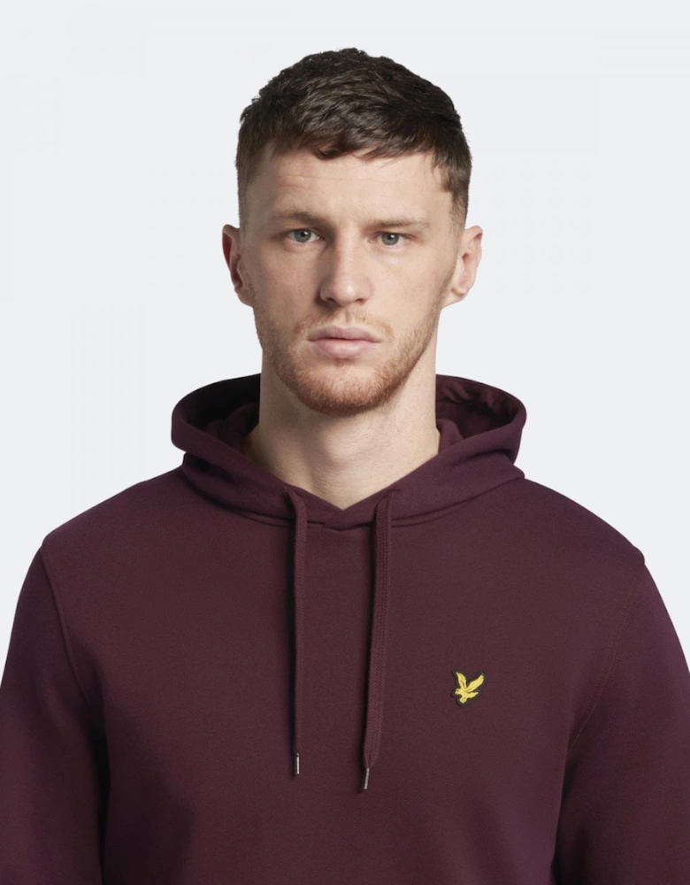 Lyle & Scott Mens Pullover Hoodie - Z562 Burgundy