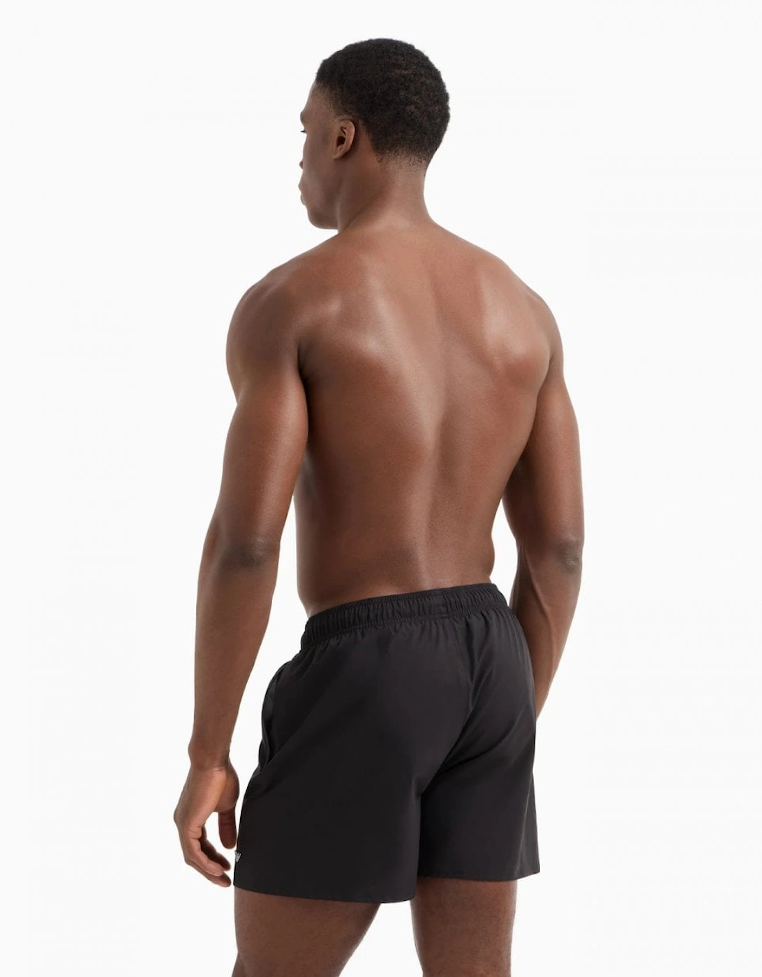 Mens Essential Eagle Logo Swim Shorts - Black