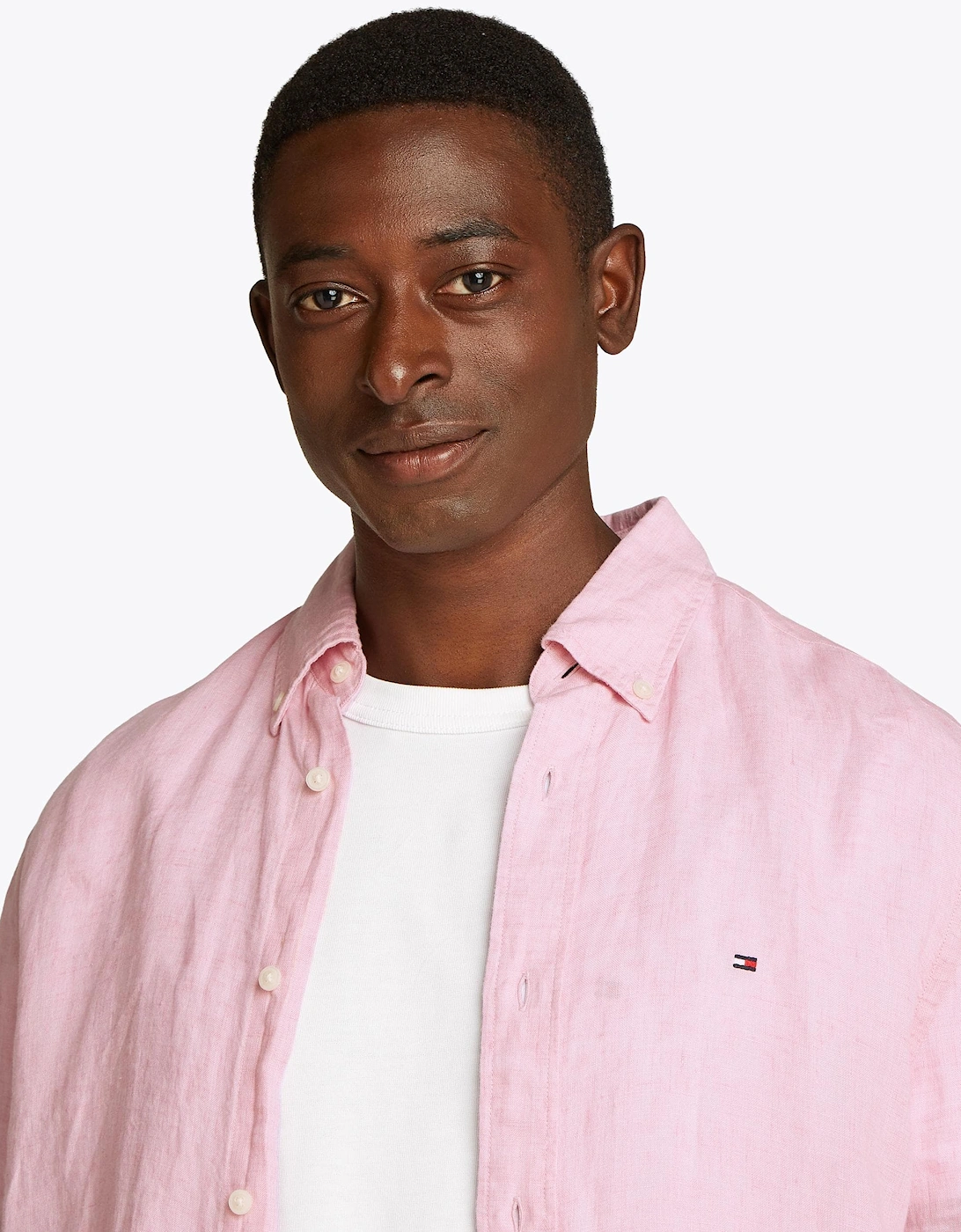 Pigment Dyed Solid Mens Shirt - Classic Pink