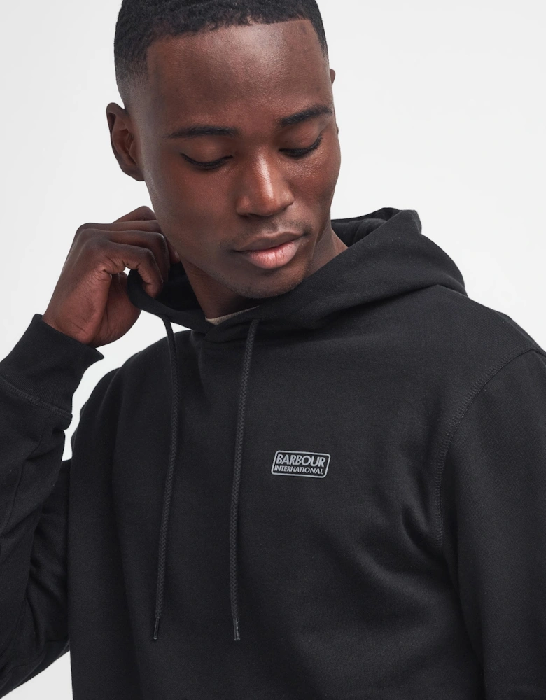 Small Logo Mens Hoodie - Black/Pewter