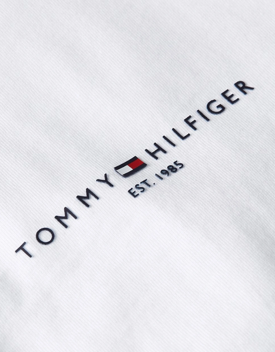 Tommy Logo Tipped Mens T-Shirt - White