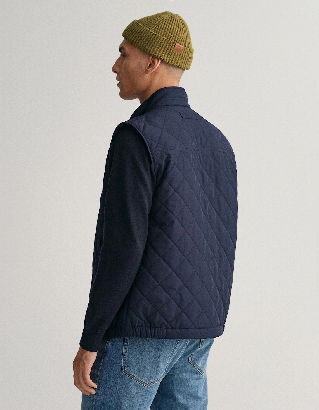Mens Quilted Windcheater Vest - 433 Evening Blue