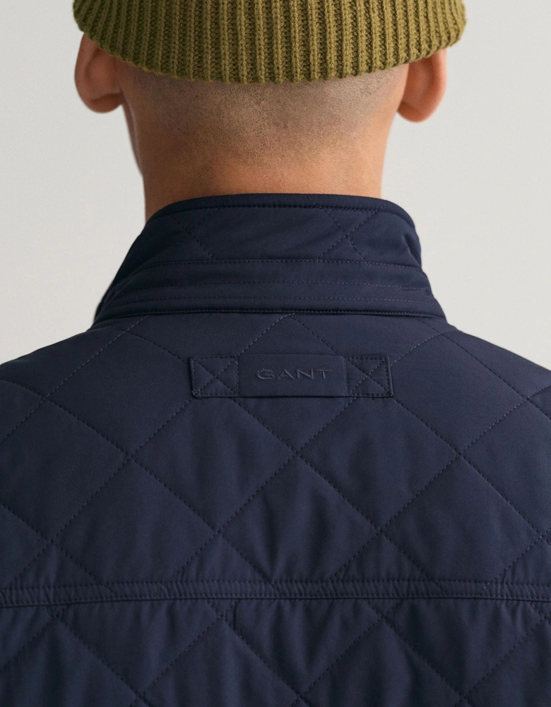 Mens Quilted Windcheater Vest - 433 Evening Blue