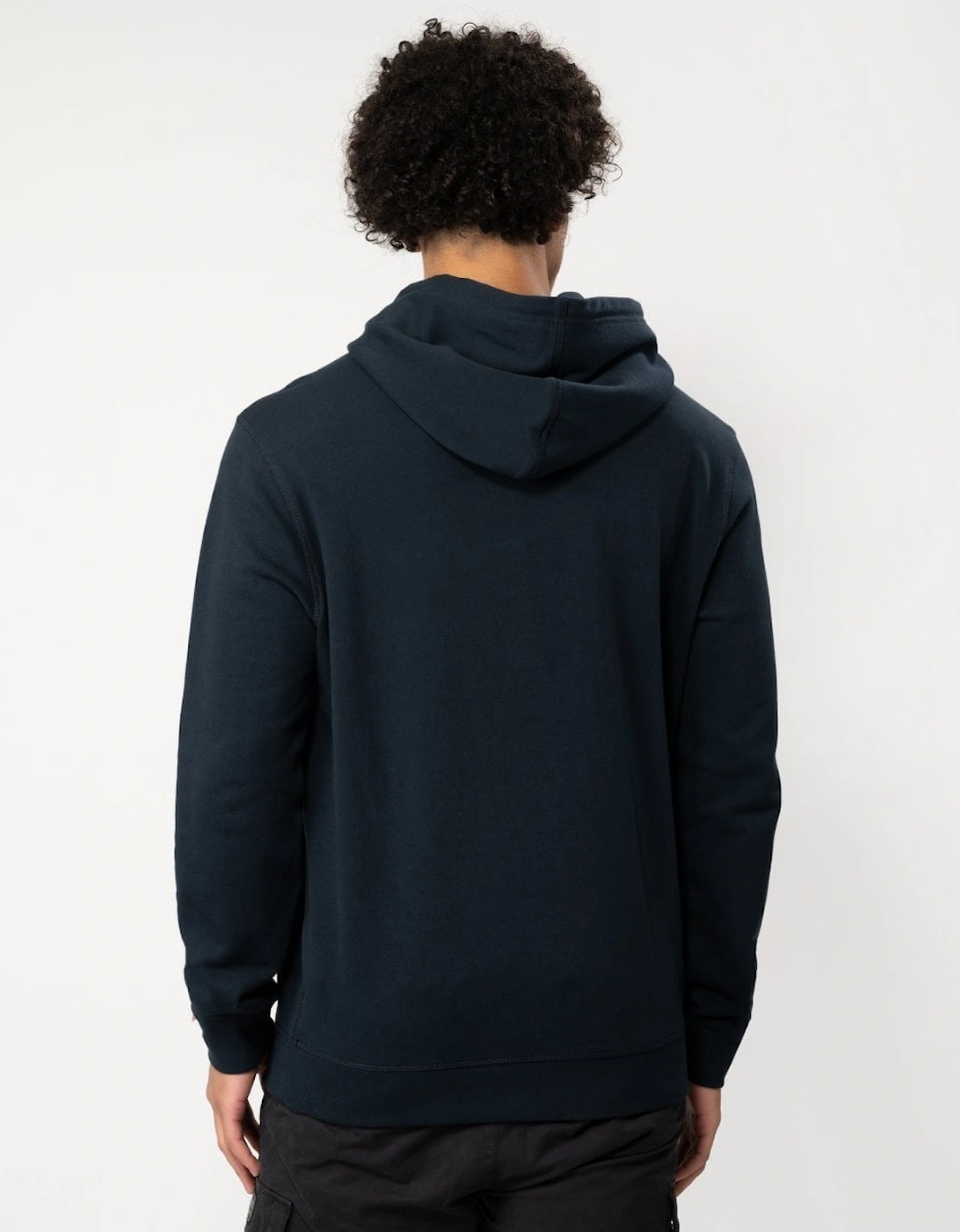 BOSS Orange Wetalk Mens Pullover Hoodie With Logo Patch NOS - Dark Blue 404