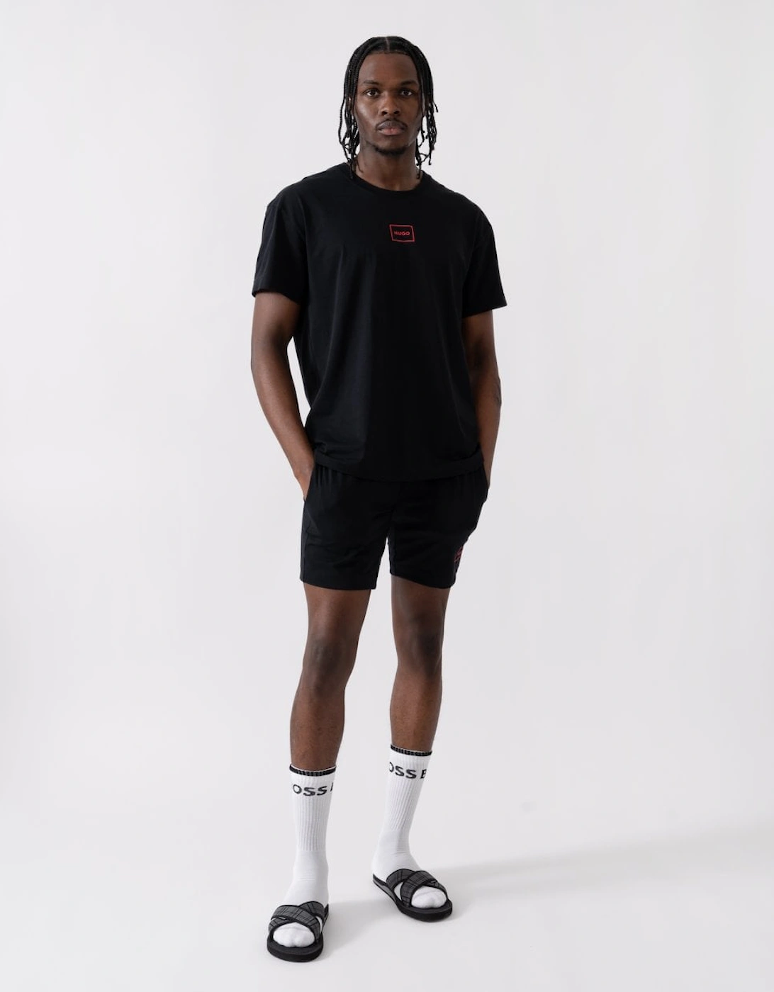 HUGO Laze Mens Loungewear Shorts - Black 001