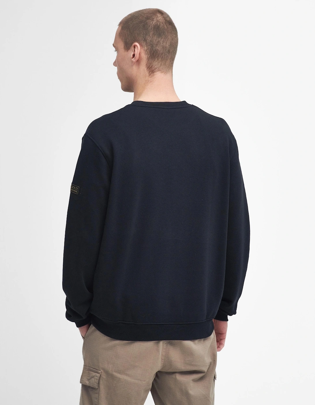 Outline Badge Mens Sweatshirt - Black