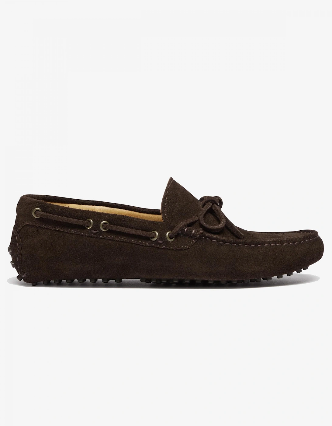 Lastres Suede Mens Driving Shoes - Chocolate