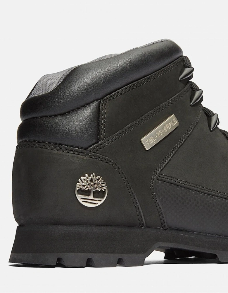 Euro Sprint Contrast Logo Mens Hiking Shoe - Black