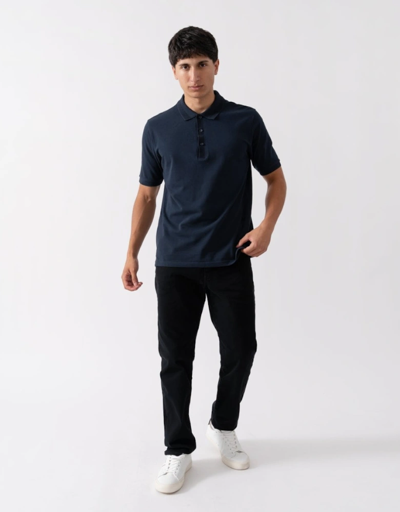 Tralee Mens Pique Cotton Polo Shirt - Navy