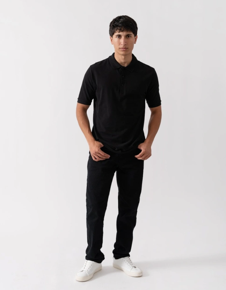Tralee Mens Pique Cotton Polo Shirt - Black