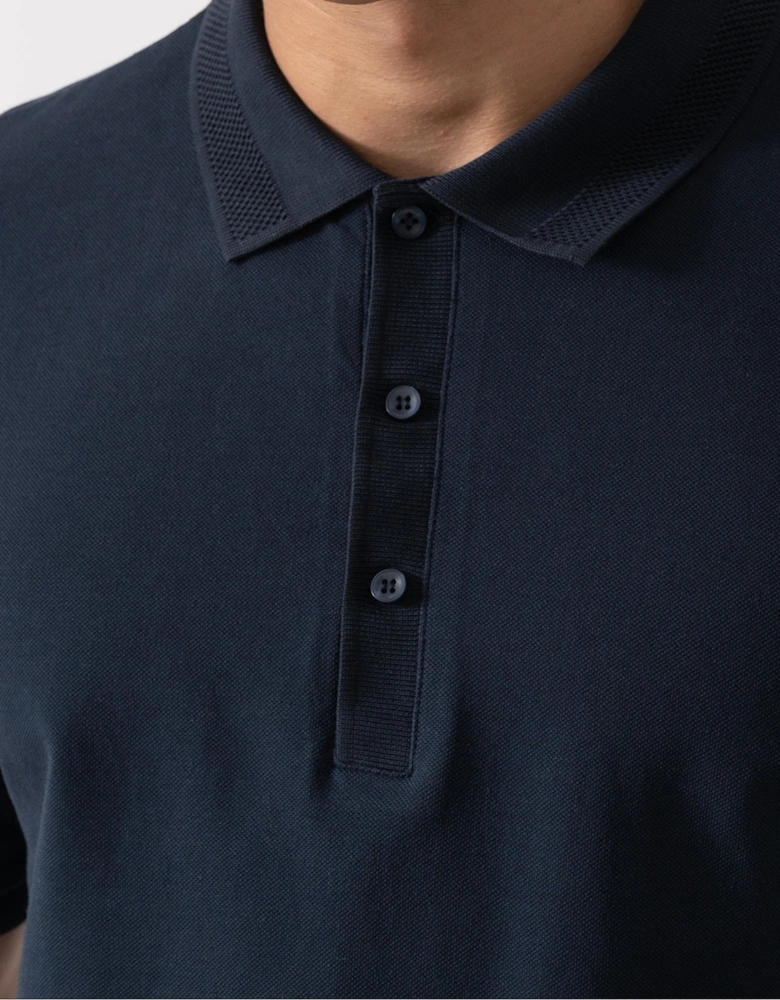 Tralee Mens Pique Cotton Polo Shirt - Navy