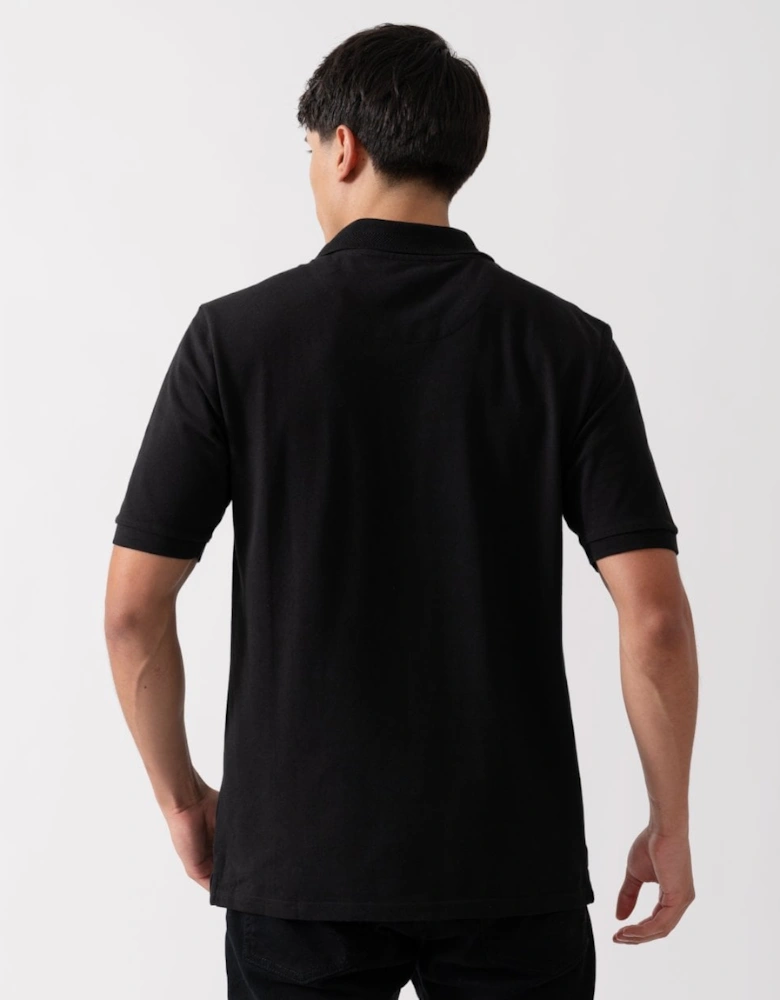 Tralee Mens Pique Cotton Polo Shirt - Black