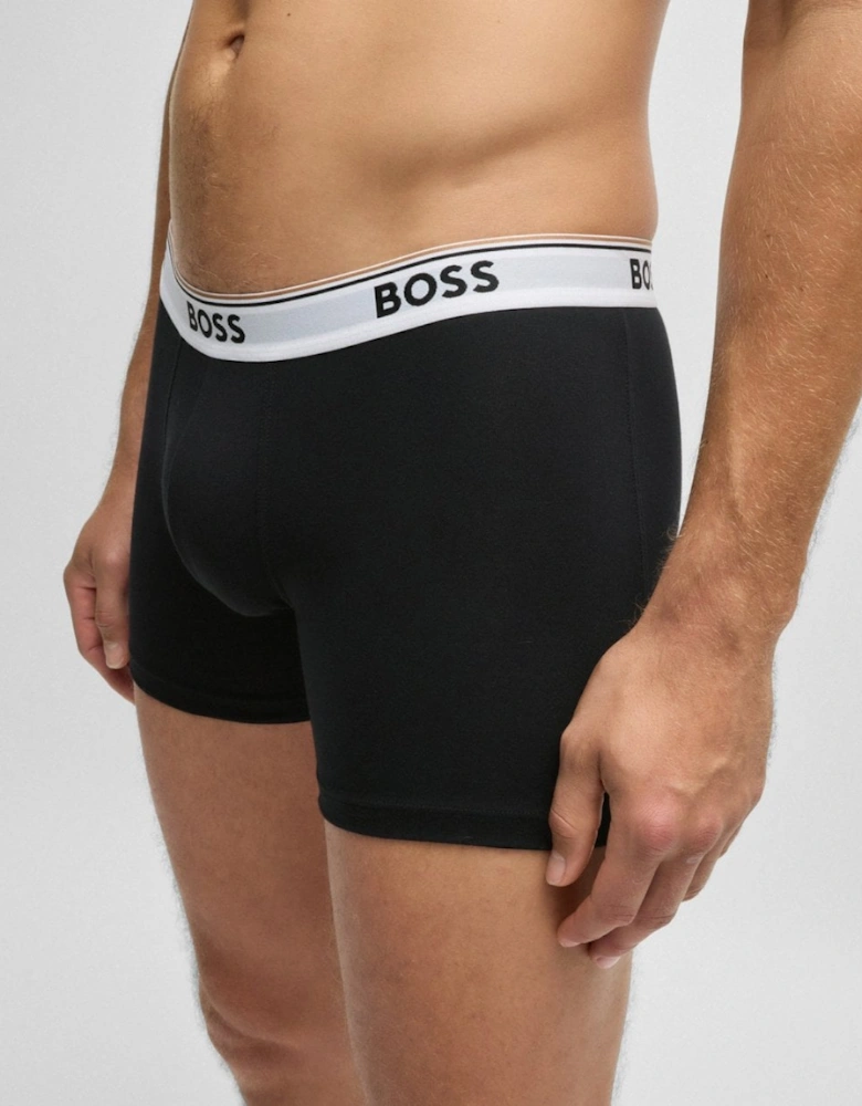 BOSS Orange Power Three Pack Mens Stretch Cotton Boxer Briefs With Logos NOS - Open Miscellaneous 994