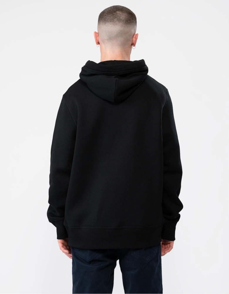 Mens Regular FIt Archive Shield Pullover Hoodie - 5 Black