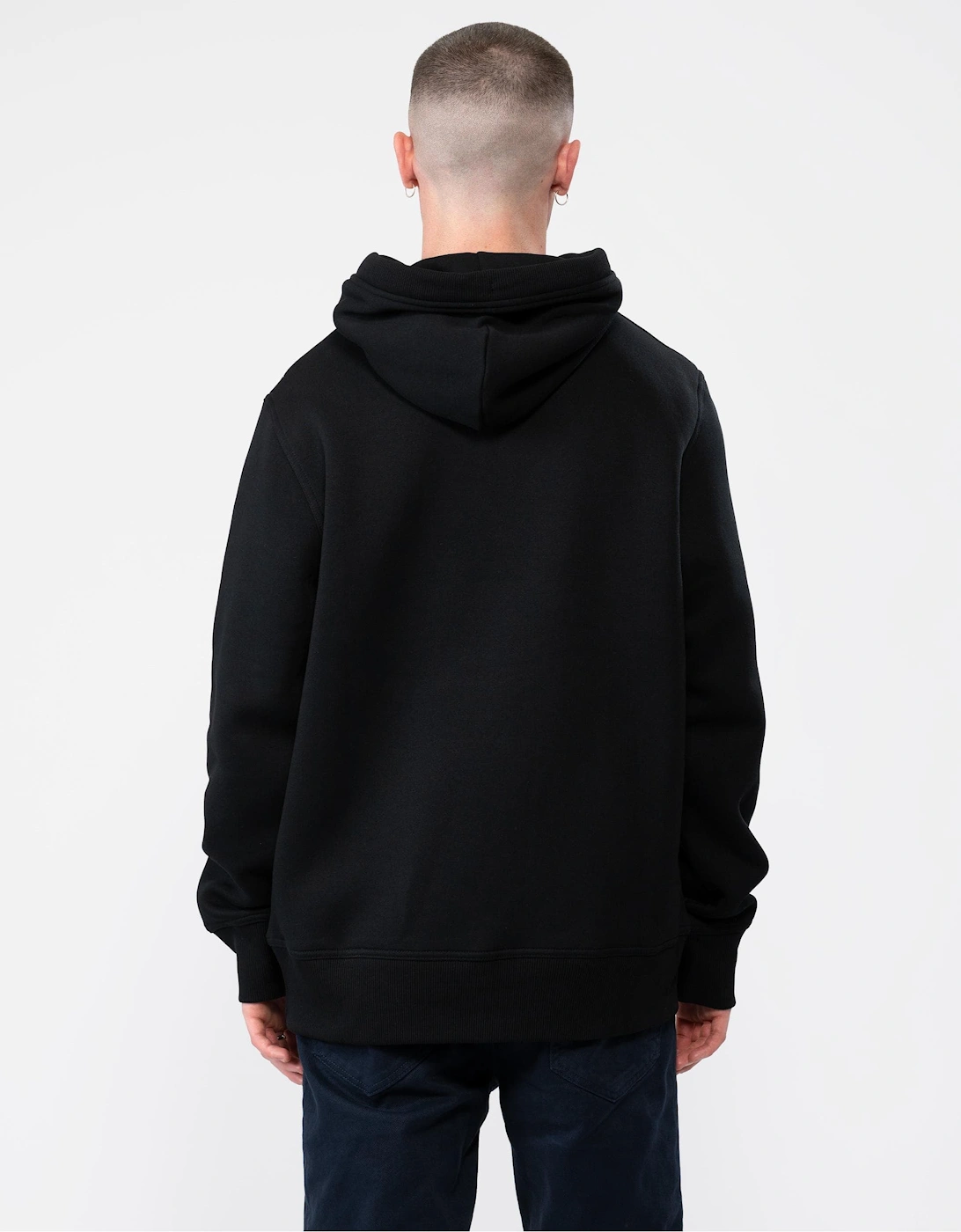 Mens Regular FIt Archive Shield Pullover Hoodie - 5 Black