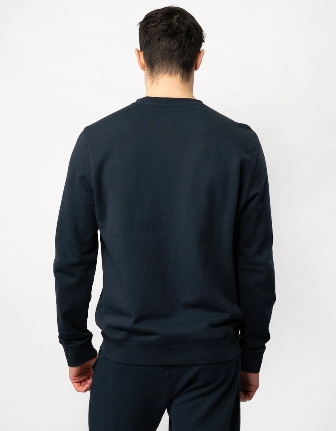 BOSS Orange Westart Mens Crew Neck Sweatshirt With Logo Patch NOS - Dark Blue 404