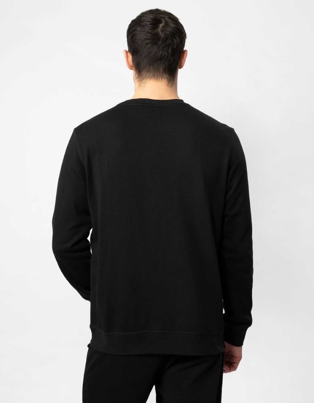 BOSS Orange Westart Mens Crew Neck Sweatshirt With Logo Patch NOS - Black 001