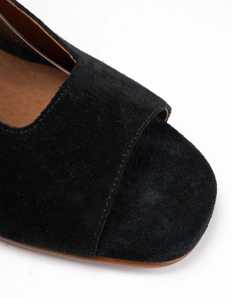 LONDON Rona Suede Womens Heels - Black