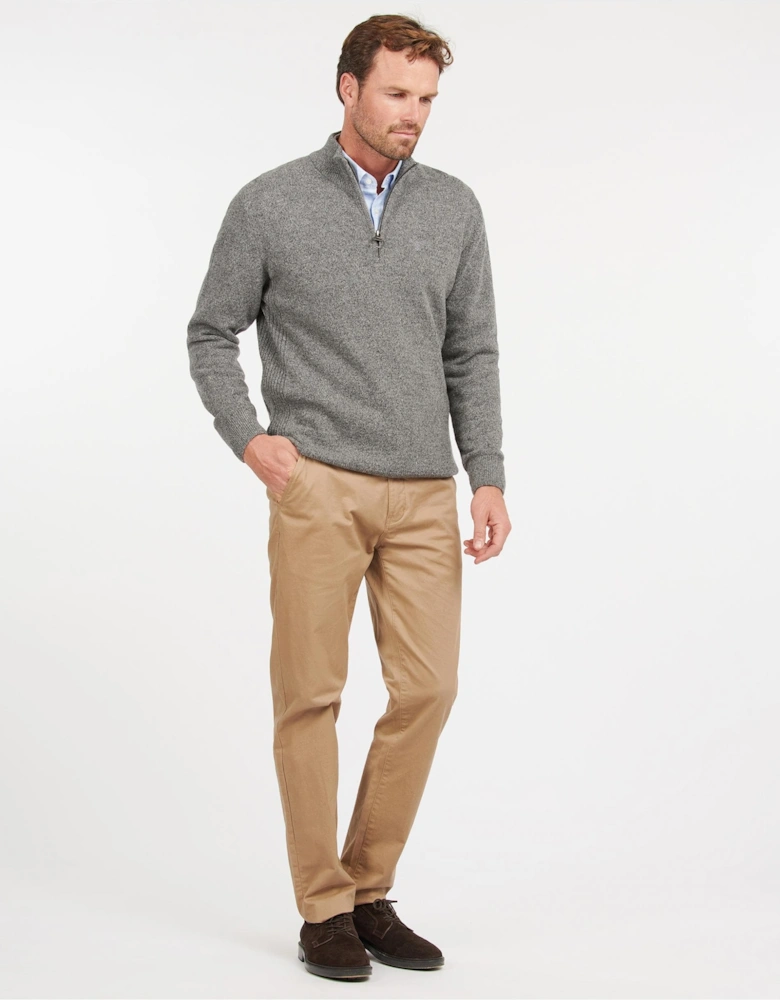 Tisbury Half Zip Mens Sweatshirt - Grey