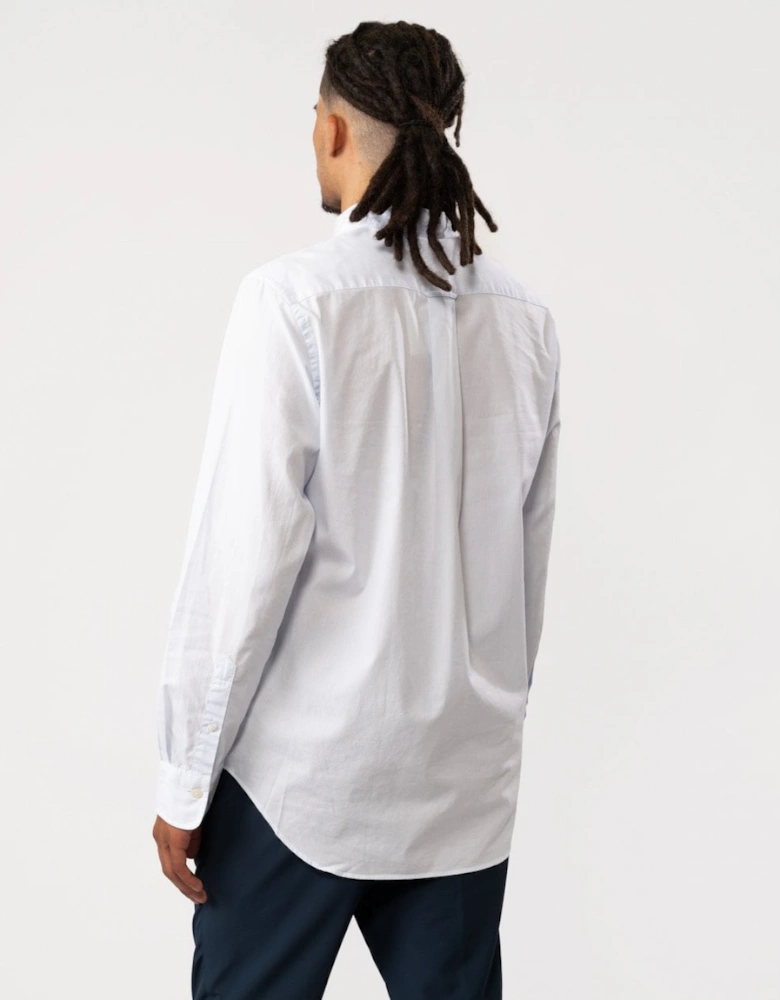 Regular Fit Poplin Shield Banker Shirt - 455 Light Blue