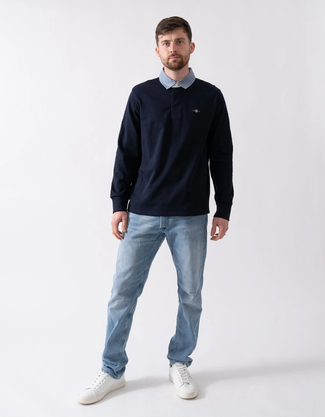 Mens Regular Fit Chambray Heavy Rugger - 433 Evening Blue