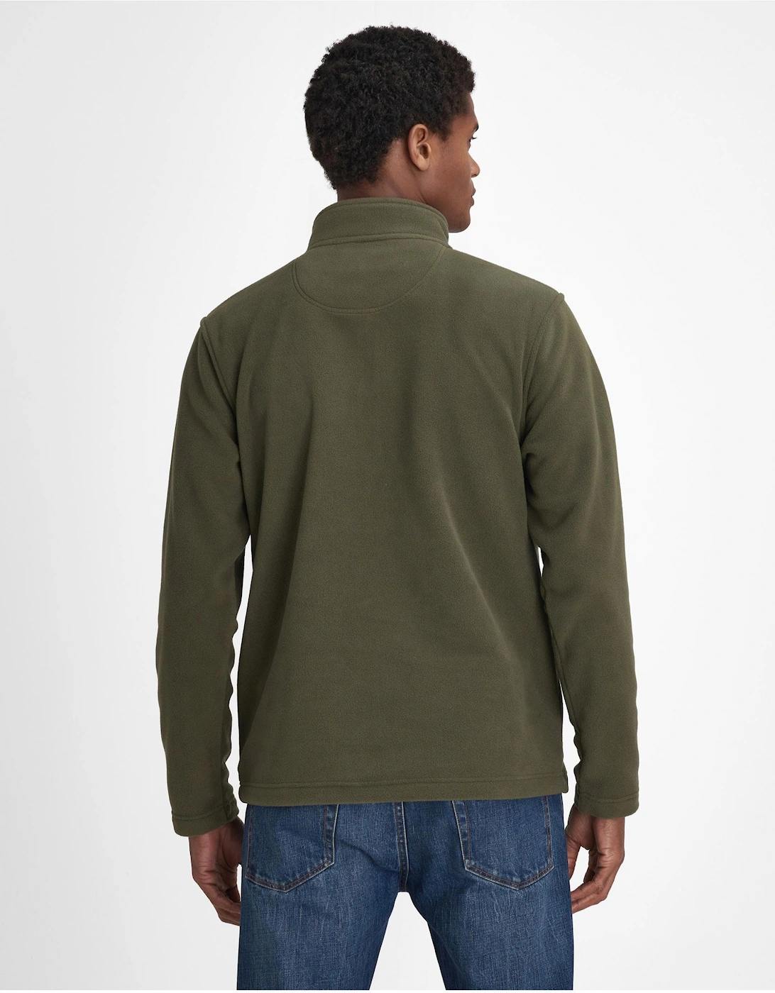 Essentials Mens Half Zip Fleece - Mid Olive