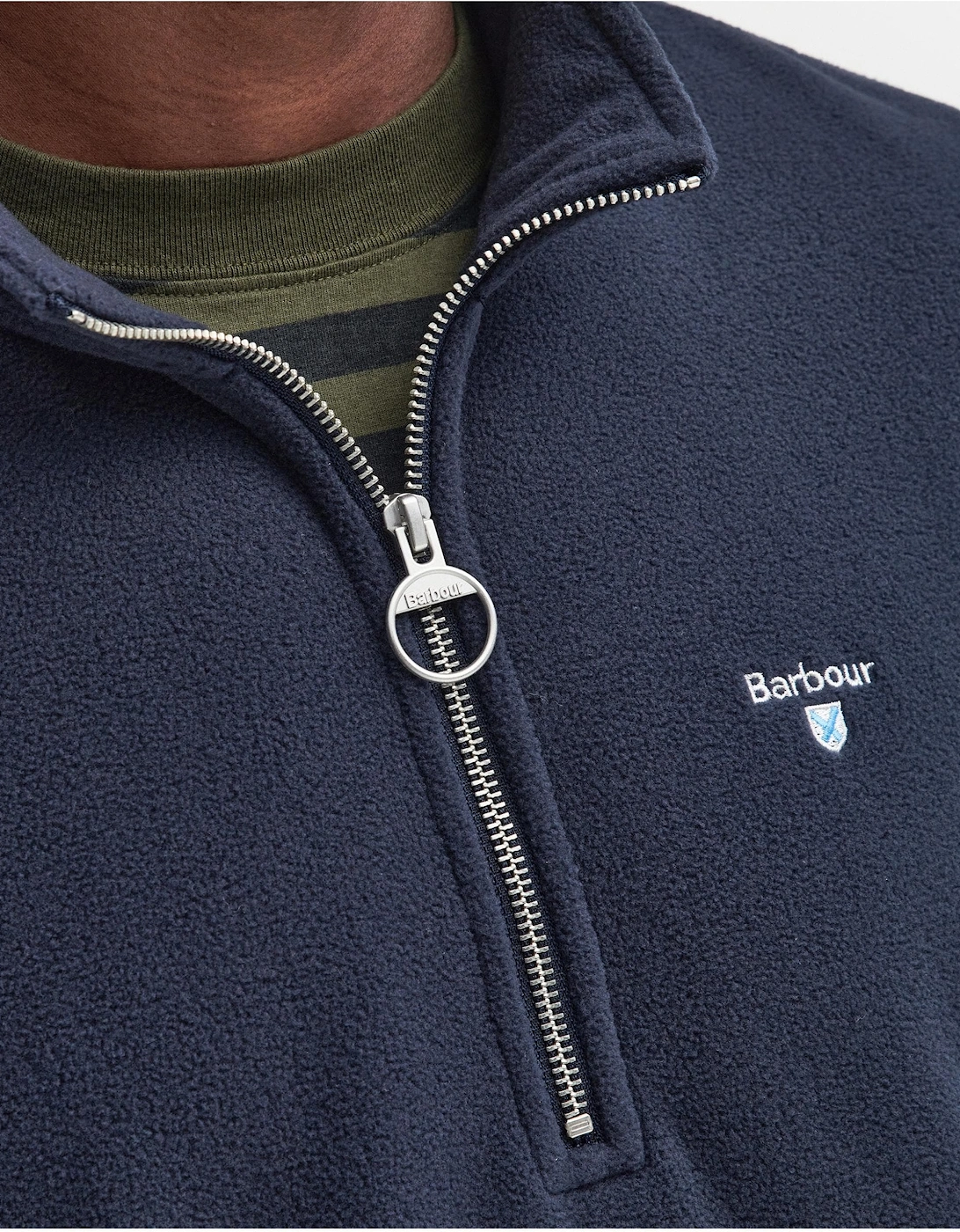 Essentials Mens Half Zip Fleece - Navy