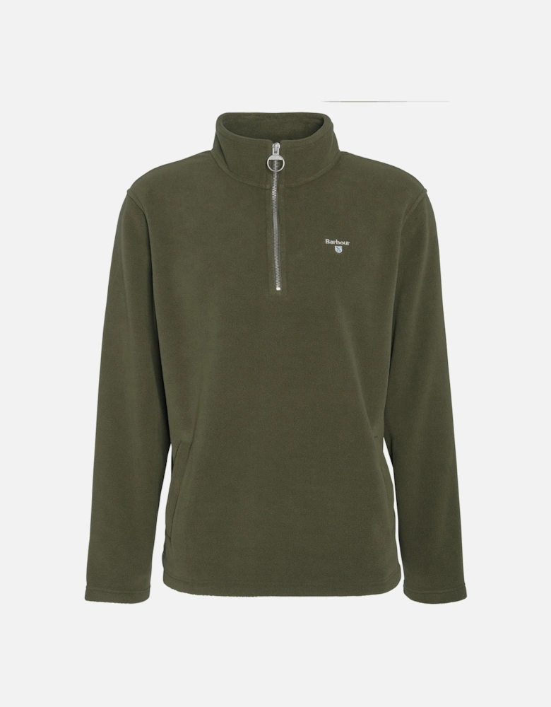 Essentials Mens Half Zip Fleece - Mid Olive