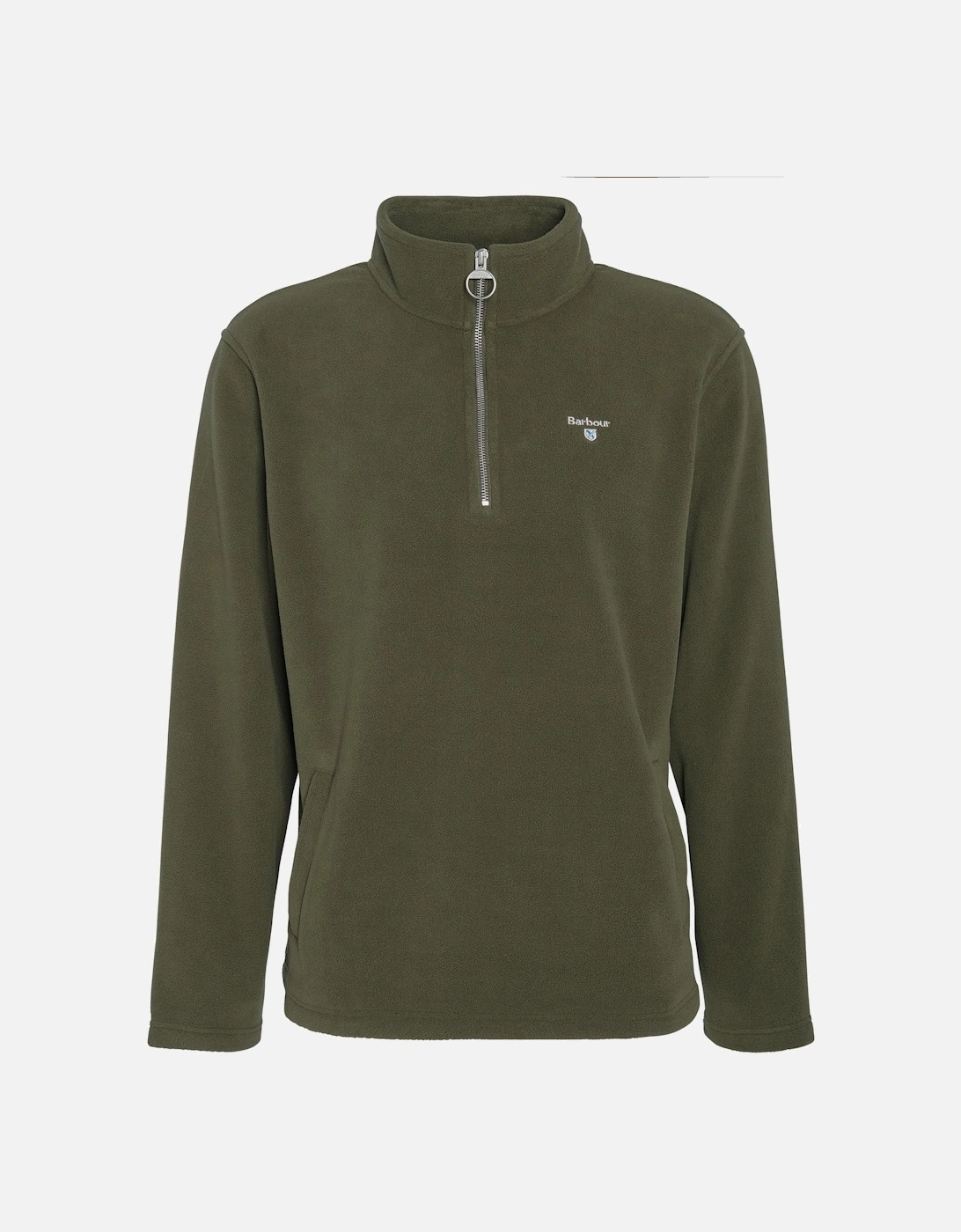 Essentials Mens Half Zip Fleece - Mid Olive