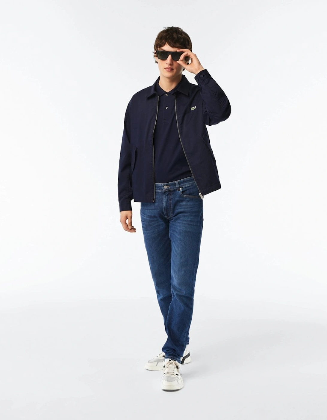 Classic Fit L.12.12 Mens Short Sleeve Polo Shirt - Navy Blue 166