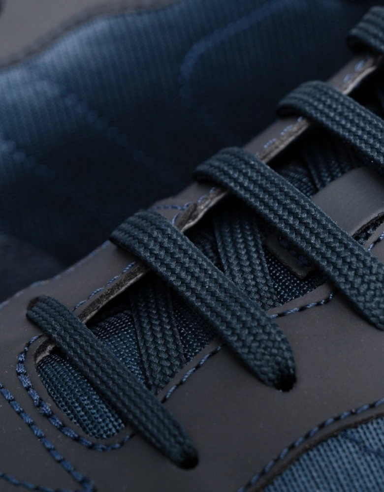 BOSS Orange Parkour L Mens Running Style Trainers In Mixed Materials With Logo Details NOS - Dark Blue 401