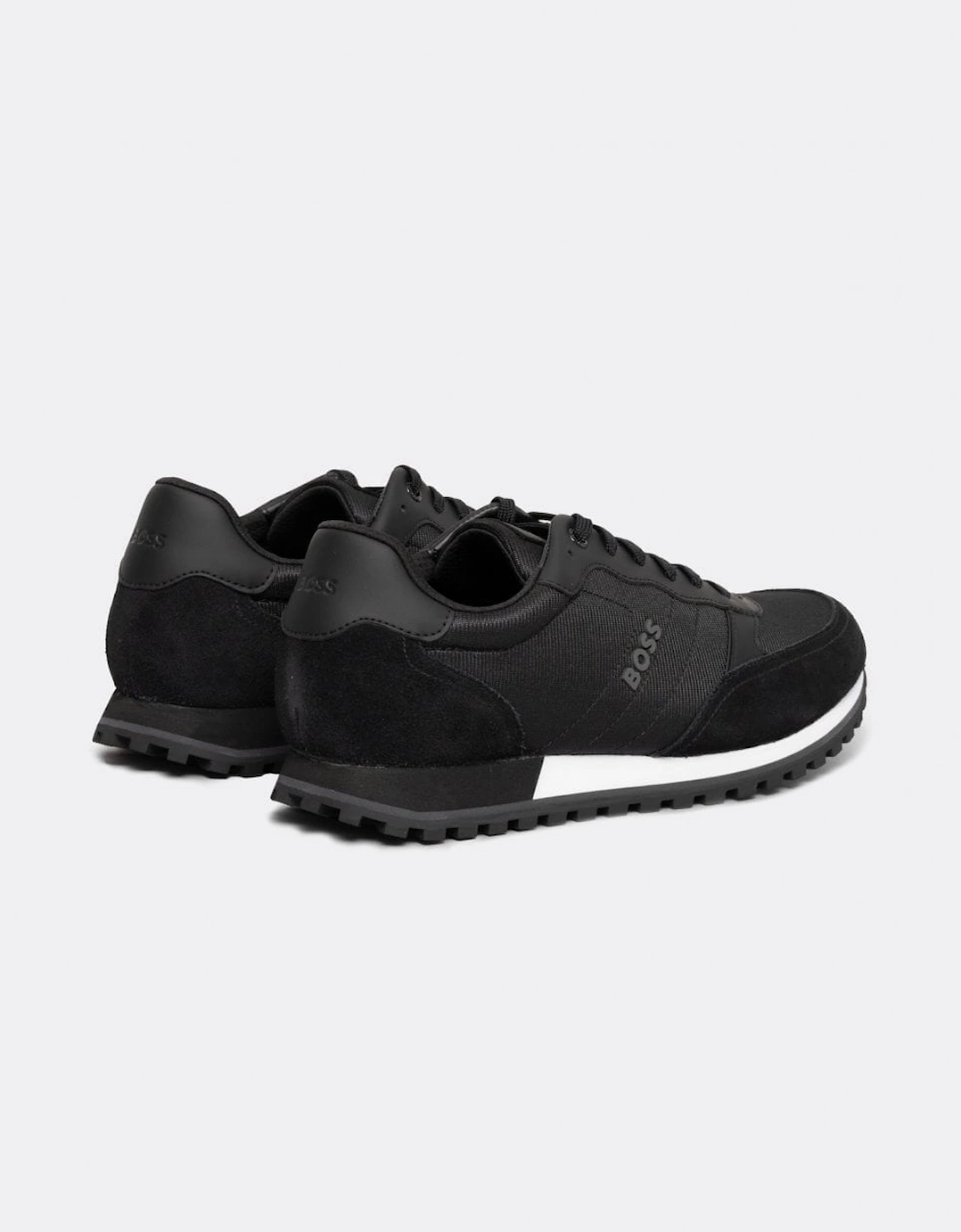 BOSS Orange Parkour L Mens Running Style Trainers In Mixed Materials With Logo Details NOS - Black 001