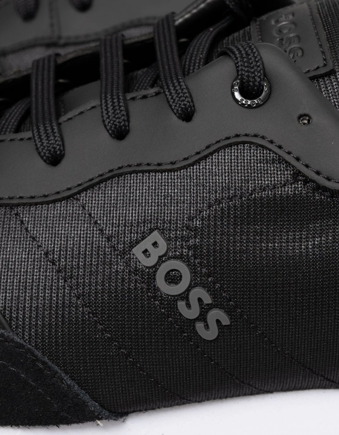 BOSS Orange Parkour L Mens Running Style Trainers In Mixed Materials With Logo Details NOS - Black 001