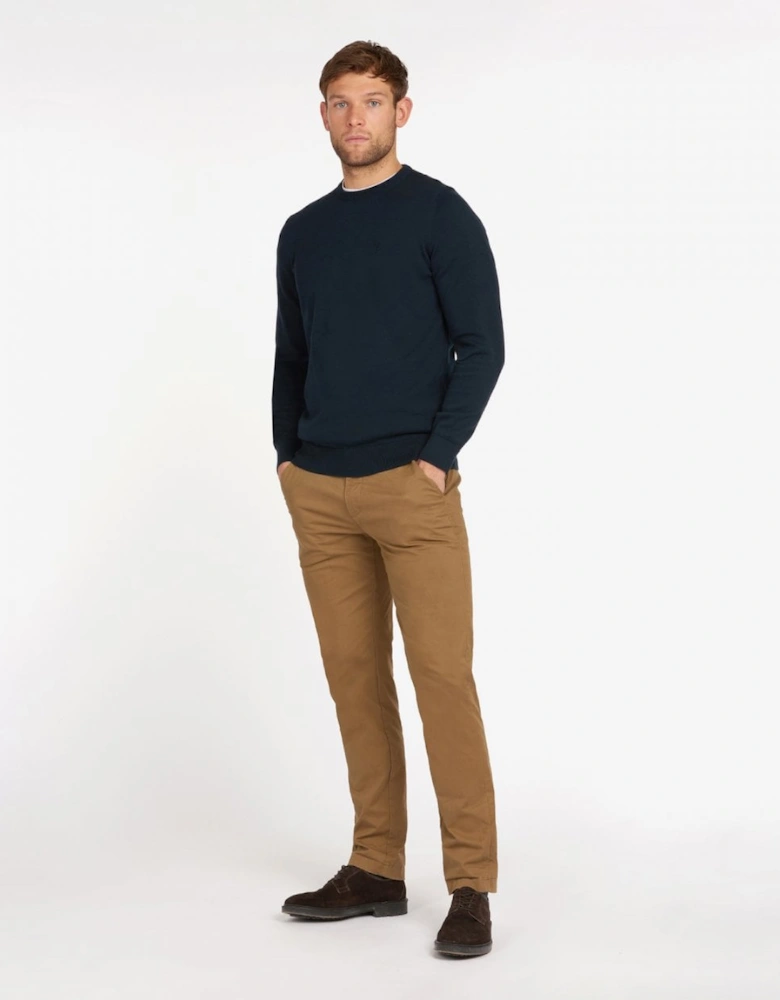 Pima Cotton Mens Crew Sweatshirt - Navy
