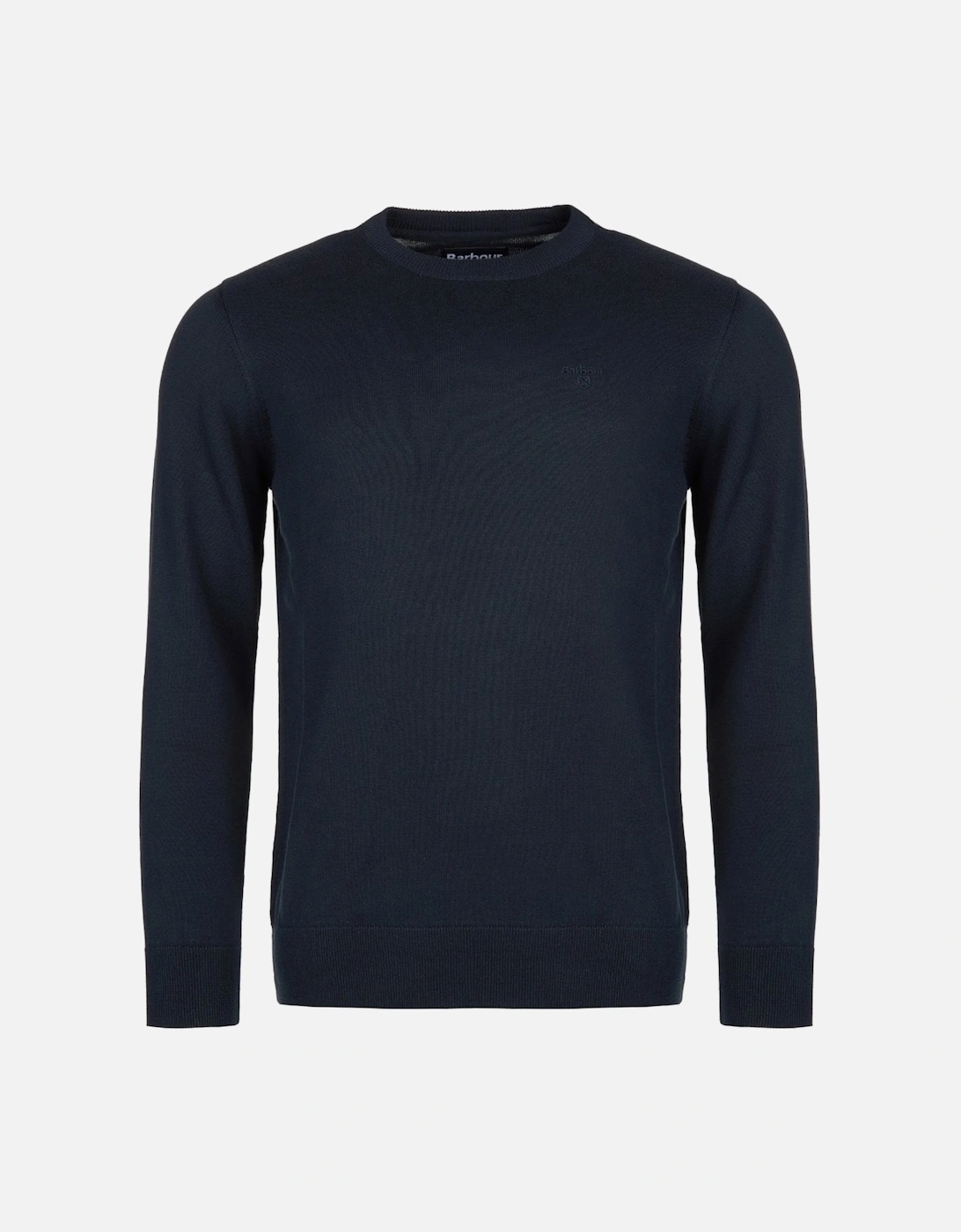 Pima Cotton Mens Crew Sweatshirt - Navy
